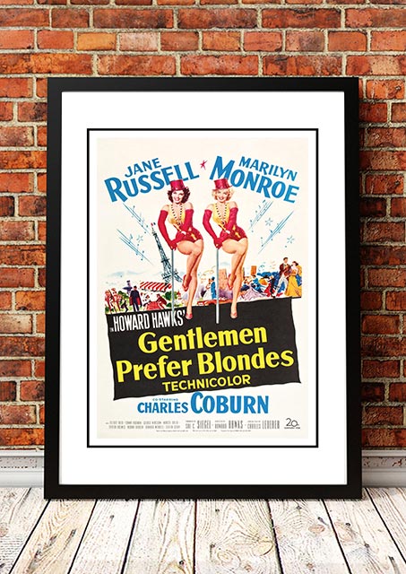 Posters, Paintings & Prints: Marilyn Monroe ‘Gentlemen Prefer Blondes’ Framed Movie Poster! - Framed A4