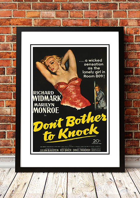 Posters, Paintings & Prints: Marilyn Monroe ‘Don’t Bother to Knock’ Framed Movie Poster! - Framed A3
