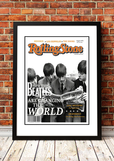 Posters, Paintings & Prints: The Beatles' Rolling Stone Magazine Cover! - Framed A3
