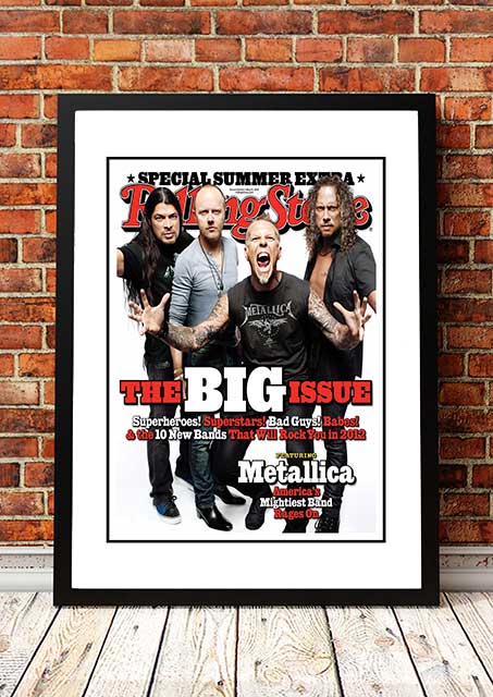 Posters, Paintings & Prints: Metallica' Rolling Stone Magazine Cover! - Framed A2