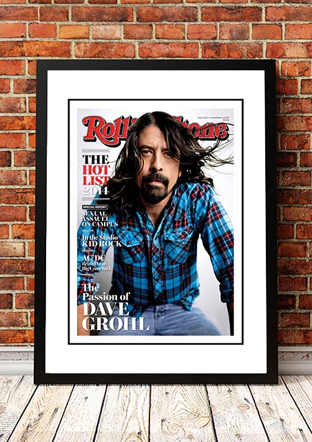 Posters, Paintings & Prints: Dave Grohl' Rolling Stone Magazine Cover! - Framed A2