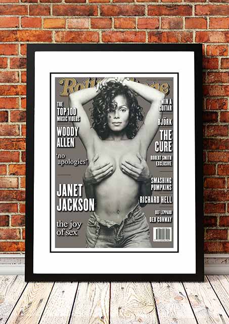 Posters, Paintings & Prints: Janet Jackson' Rolling Stone Magazine Cover! - Framed A4