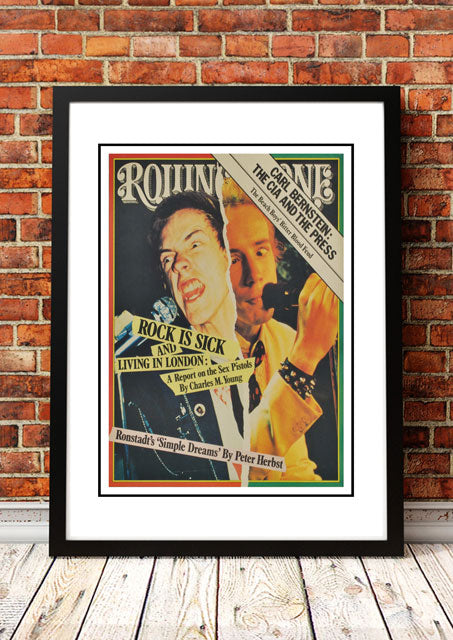 Posters, Paintings & Prints: Sex Pistols' Rolling Stone Magazine Cover! - Framed A4