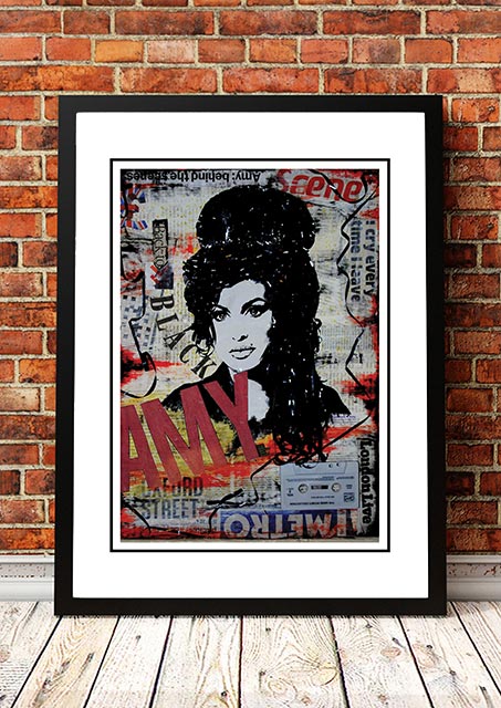 Posters, Paintings & Prints: Amy Winehouse 'Art' Poster - Framed A2