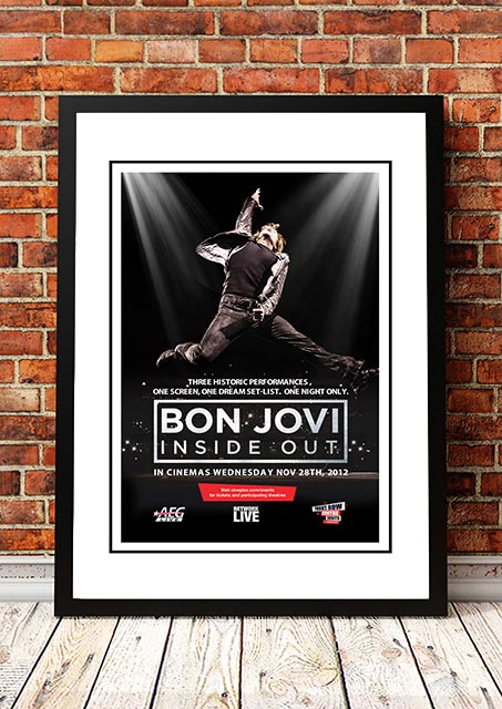 Posters, Paintings & Prints: Bon Jovi ‘Inside Out’ Movie Poster 2012 - Framed A3