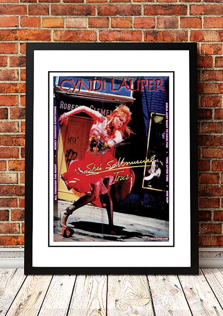 Posters, Paintings & Prints: Cyndi Lauper ‘She’s So Unusual’ In Store Promotional Poster 1983 - Framed A4
