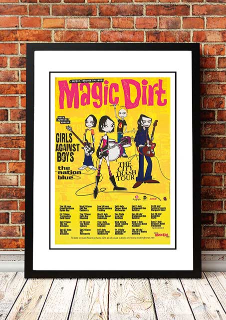 Posters, Paintings & Prints: Magic Dirt ‘City Crash’ Australian Tour Poster 2000 - Framed A4