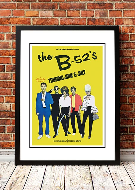 Posters, Paintings & Prints: The B-52’s ‘Australian Tour’ Poster 1980 - Framed A2