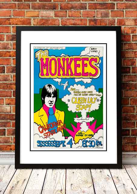 Posters, Paintings & Prints: The Monkees ‘California State Fair’ Sacramento, USA Concert Poster 1969 - Framed A4