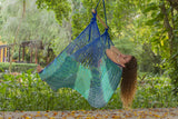 Hammocks & Accessories: Mayan Legacy Extra Large Outdoor Cotton Mexican Hammock Chair in Caribe Colour