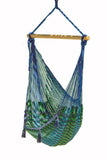 Hammocks & Accessories: Mayan Legacy Extra Large Outdoor Cotton Mexican Hammock Chair in Caribe Colour