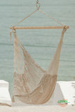 Hammocks & Accessories: Mayan Legacy Extra Large Outdoor Cotton Mexican Hammock Chair in Cream Colour