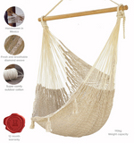 Hammocks & Accessories: Mayan Legacy Extra Large Outdoor Cotton Mexican Hammock Chair in Cream Colour
