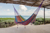Hammocks & Accessories: Outdoor undercover cotton Mayan Legacy hammock with hand crocheted tassels King Size Colorina