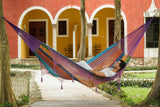 Hammocks & Accessories: Outdoor undercover cotton Mayan Legacy hammock with hand crocheted tassels King Size Colorina