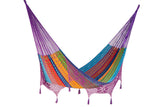 Hammocks & Accessories: Outdoor undercover cotton Mayan Legacy hammock with hand crocheted tassels King Size Colorina