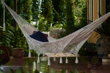 Hammocks & Accessories: Outdoor undercover cotton Mayan Legacy hammock with hand crocheted tassels Queen Size Marble Colour