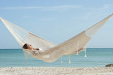 Hammocks & Accessories: Outdoor undercover cotton Mayan Legacy hammock with hand crocheted tassels Queen Size Marble Colour