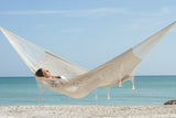 Hammocks & Accessories: Outdoor undercover cotton Mayan Legacy hammock with hand crocheted tassels Queen Size Marble Colour