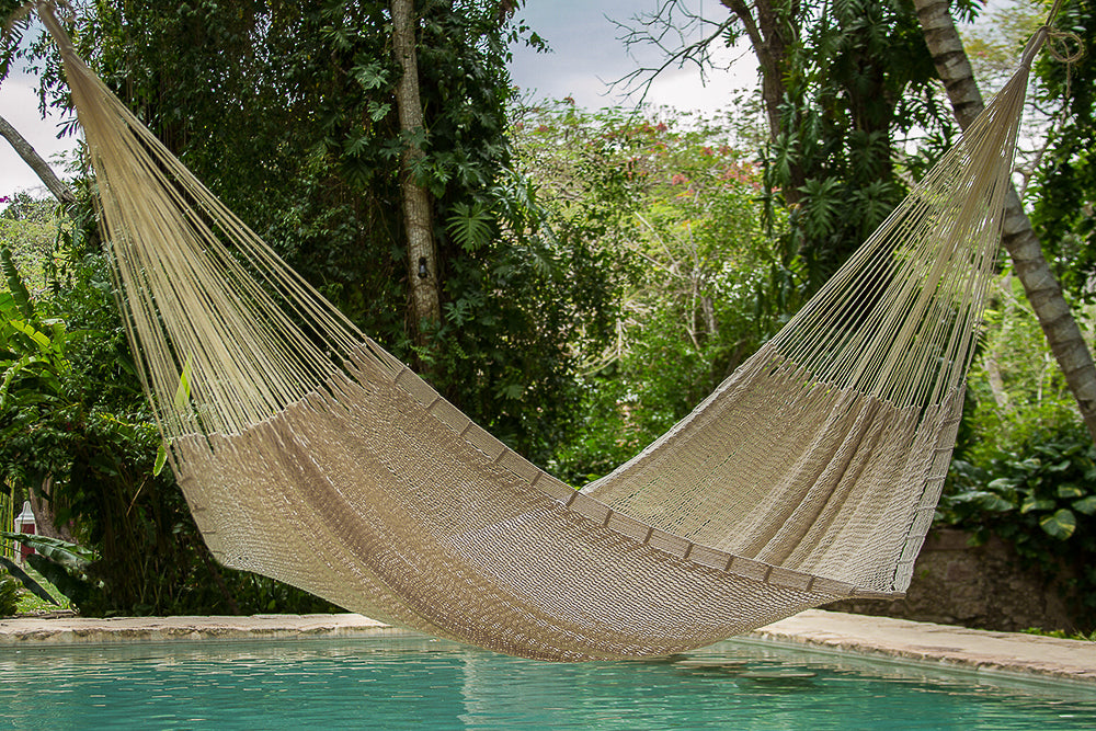 Hammocks & Accessories: Outdoor undercover cotton Mayan Legacy hammock King size Marble