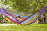 Hammocks & Accessories: Mayan Legacy Queen Size Outdoor Cotton Mexican Hammock in Colorina Colour