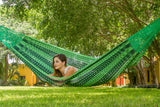Hammocks & Accessories: Mayan Legacy Queen Size Outdoor Cotton Mexican Hammock in Jardin Colour