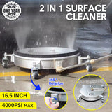 Automotive Repair & Speciality Tools: 2In1 Surface Cleaner 16.5Inch Undercarriage Washer Pressure Washer Max 4000PSI 1/4 Quick Connector with Universal Wheels and Wands for Car Ground Cleaning