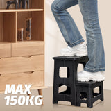 Mobility & Accessibility: Multipurpose Portable Folding 2 Step Stool Non-Slip PP Collapsible Step Ladder Stool For Office Garage Library Closet Bathroom Kitchen Household Car RV