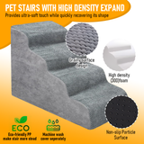 Dog Steps & Ramps: Non-Slip 4 Tiers Dog Ramp/Step/Stair Foam Dog Steps for High Beds or Couches