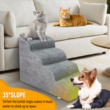 Dog Steps & Ramps: Non-Slip 4 Tiers Dog Ramp/Step/Stair Foam Dog Steps for High Beds or Couches