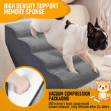 Dog Steps & Ramps: Non-Slip 4 Tiers Dog Ramp/Step/Stair Foam Dog Steps for High Beds or Couches