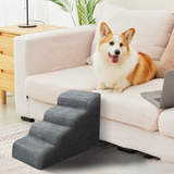 Dog Steps & Ramps: Non-Slip 4 Tiers Dog Ramp/Step/Stair Foam Dog Steps for High Beds or Couches