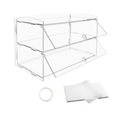Bakeware & Accessories: Alston 2-Tier Bakery Display Case Cabinet Pastry Acrylic Cupcake Donuts Cake Pastry Clear Display Cabinet Shelf Transparent Showcase 225x485x330mm