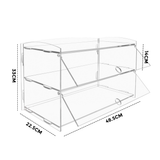 Bakeware & Accessories: Alston 2-Tier Bakery Display Case Cabinet Pastry Acrylic Cupcake Donuts Cake Pastry Clear Display Cabinet Shelf Transparent Showcase 225x485x330mm