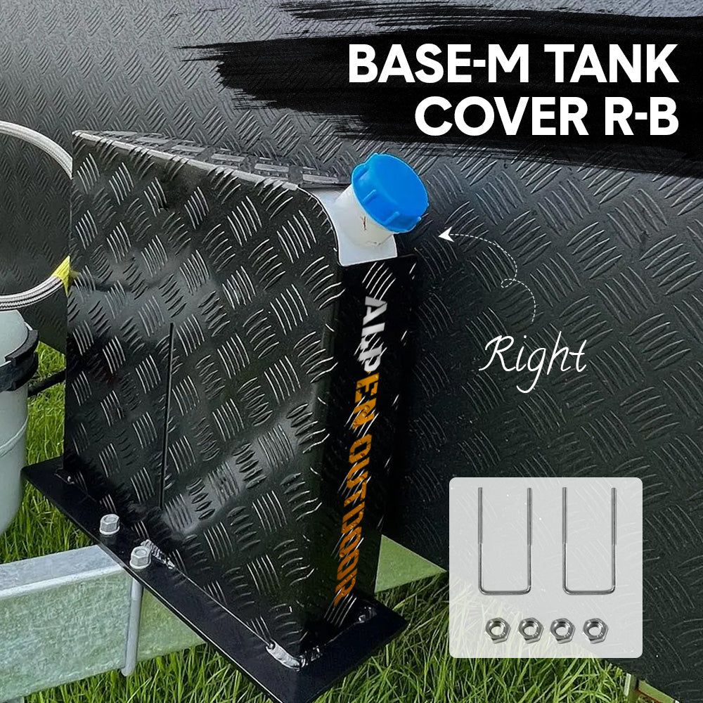 Fuel & Exhaust: Alpen Outdoor Fuel Tank Cover Right Side Base Mount 2mm Thickness Aluminium Diesel Heater for 10L 15L Fuel Tank Black