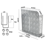 Alpen Outdoor Silver Fuel Tank Cover Right SideBase Mount 2mm Thickness Aluminium Diesel Heater Fuel Tank Cover Right for 10L 15L Silver