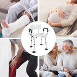 Mobility & Accessibility: Shower Seat Bath Chair Adjustable Height Non-Slip Shower Bathtub Seat with Padded Arms Removable Back for Elderly Medical Disabled Safety Bathroom