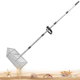 Outdoor Play Equipment: Beach Rake Stainless Steel Sand Flea Rake 140cm Long Detachable Handle and Shark Tooth Wide Sifter for Easy Sand Flea Removal with Bonus Basket and Tools