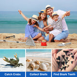 Outdoor Play Equipment: Beach Rake Stainless Steel Sand Flea Rake 140cm Long Detachable Handle and Shark Tooth Wide Sifter for Easy Sand Flea Removal with Bonus Basket and Tools