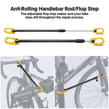 Bicycle Stands & Storage: Bike Repair Rack 360 Rotating 40 to 63Inch Height Adjustable Home Bicycle Mechanic Stand Anti-Slip Foldable Maintenance Stand with Tool Tray Max Load 60lbs
