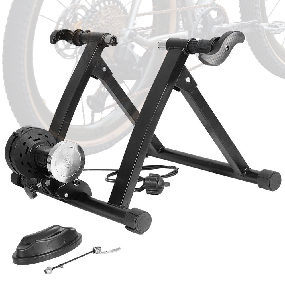 Exercise Bikes: Portable Indoor Exercise Bike Trainer Stand Stationary Bicycle Training Stand Magnetic 6 Level Resistance For Indoor Riding with Noise Reduction Wheel