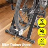 Exercise Bikes: Portable Indoor Exercise Bike Trainer Stand Stationary Bicycle Training Stand Magnetic 6 Level Resistance For Indoor Riding with Noise Reduction Wheel