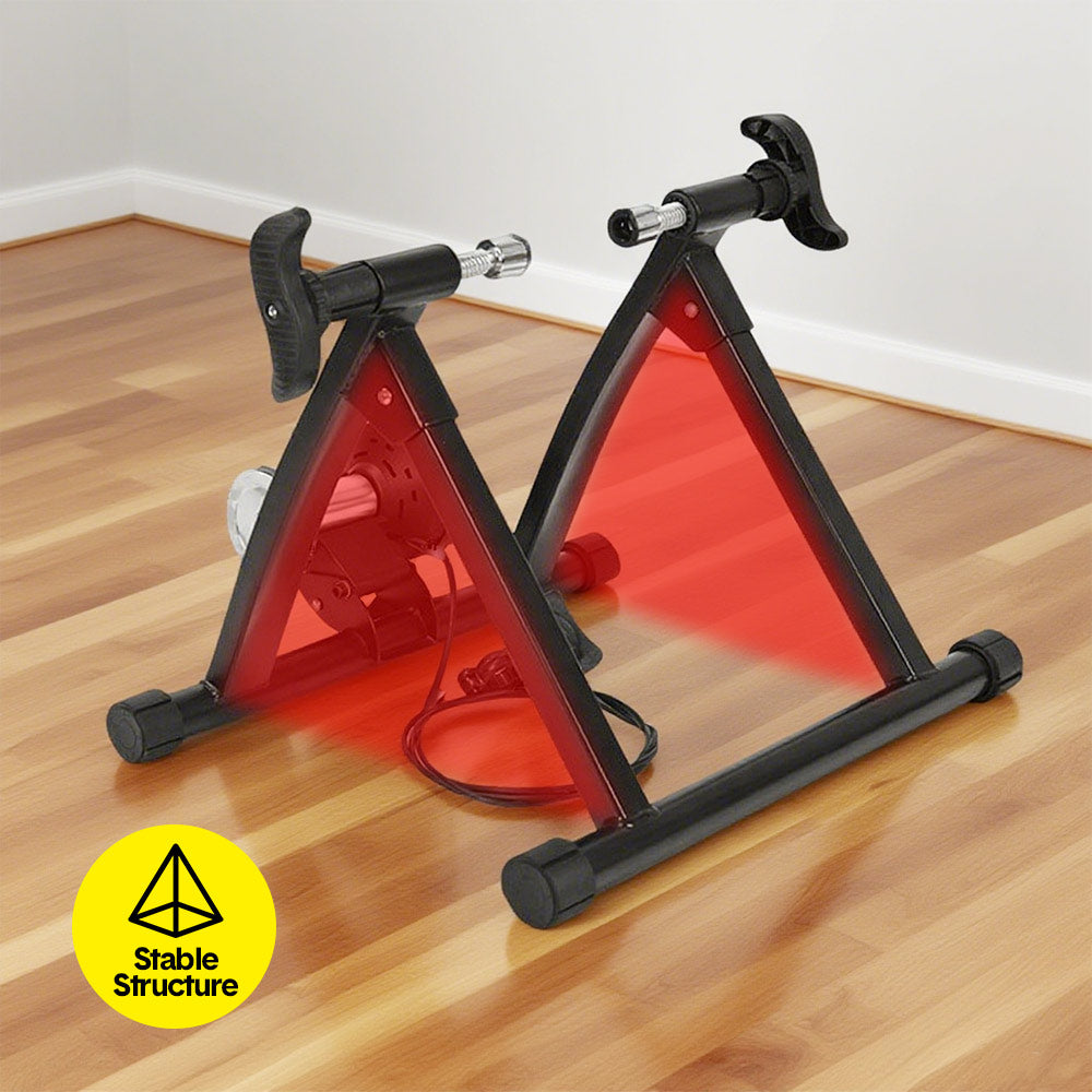 Exercise Bikes: Portable Indoor Exercise Bike Trainer Stand Stationary Bicycle Training Stand Magnetic 6 Level Resistance For Indoor Riding with Noise Reduction Wheel