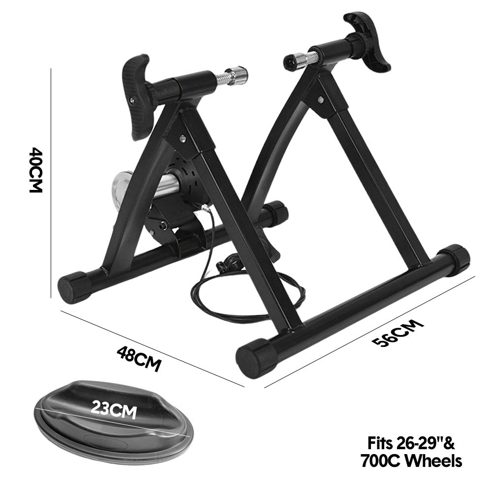 Exercise Bikes: Portable Indoor Exercise Bike Trainer Stand Stationary Bicycle Training Stand Magnetic 6 Level Resistance For Indoor Riding with Noise Reduction Wheel