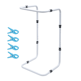 Beds & Bed Frames: Blanket Lifter Bar 62-82cm Height Adjustable Feet Tent Steel Bed Cradle Max Load 136kg with 4 Clips for Feet Toes Leg Knee Ankle Post Surgery Recovery