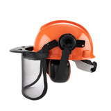 Work Safety Protective Equipment: Chainsaw Brushcutter Hard Hat Safety Helmet Face Shield With Visor & Ear Muffs For Landscaping Gardening Lawn Mowing Edge Trimming CE Approved
