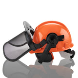 Work Safety Protective Equipment: Chainsaw Brushcutter Hard Hat Safety Helmet Face Shield With Visor & Ear Muffs For Landscaping Gardening Lawn Mowing Edge Trimming CE Approved