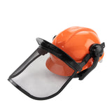 Work Safety Protective Equipment: Chainsaw Brushcutter Hard Hat Safety Helmet Face Shield With Visor & Ear Muffs For Landscaping Gardening Lawn Mowing Edge Trimming CE Approved