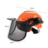 Work Safety Protective Equipment: Chainsaw Brushcutter Hard Hat Safety Helmet Face Shield With Visor & Ear Muffs For Landscaping Gardening Lawn Mowing Edge Trimming CE Approved
