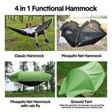 Hammocks & Accessories: Hammock Tent Outdoor Double Portable Multi-Functional Waterproof Hammock Parachute Camping Hanging Bed 270x140cm with Anti Mosquito Net and Storage Bag